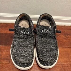 Hey Dude Black and Gray Loafers